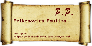 Prikosovits Paulina névjegykártya